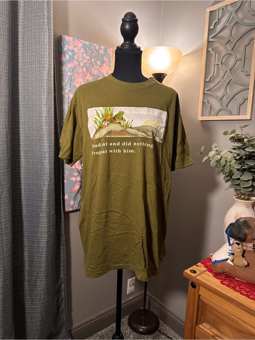 Olive Green Graphic Short Sleeve Tee
